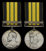 Africa General Service 1902-56, 1 clasp, Aro 1901-1902 (Deck Hand Bob. S.N. Gunboat Jackdaw.) high relief bust,...