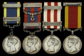 Four: Lieutenant W. H. M. H. Davies, Indian Navy

Punjab 1848-49, 1 clasp, Mooltan (Actg. Master, W. H. Davies,...