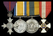 A Great War M.B.E. group of four awarded to Chief Boatswain E. H. Wilder, Royal Navy, Assistant to the King’s...