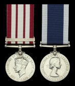 Pair: Chief Shipwright Artificer A. S. Maullin, Royal Navy 

Naval General Service 1915-62, 1 clasp, Palestine...