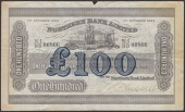Northern Bank Limited, £100, 1 October 1968, serial number N-I/BB 00866, Russell signature, minor graffiti on...