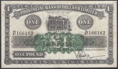Provincial Bank of Ireland Ltd, £1, 2 November 1936, serial number N/C 166162, Forde signature, minor graffiti on...