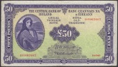 Central Bank of Ireland, £50, 16 May 1960, serial number 01Y 067607, McElligott and Whitaker signatures, original...