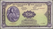 Central Bank of Ireland, £50, 1 February 1962, mulberry serial number 01Y 088822, Muimhneachain and Whitaker...