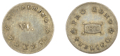 Surrey, Godalming, issuer uncertain, Sixpence, 1811, value, rev. woolsack, edge grained, 2.12g/12h (D 2; cf. DNW T7,...