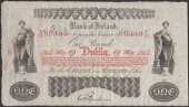 Bank of Ireland, £1, 19 May 1915, serial number I/21 80489, Baskin signature, a clean and fresh good fine example,...