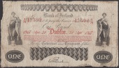 Bank of Ireland, £1, 21 April 1917, serial number I/76 47592, Baskin signature, the last date for this issue, bank...