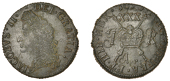 James II (1685-1691), Gunmoney coinage, Halfcrown, 1690 Apr:, small size, 10.27g/12h (Withers 1/1; S 6580A). Good...
