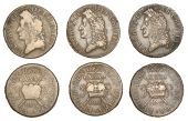 James II (1685-1691), Gunmoney coinage, Halfcrowns (3), all 1690 May, small size, Dublin, ‘samphire’ IR, stop...