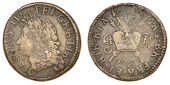 James II (1685-1691), Gunmoney coinage, Halfcrown, 1690 Aug:, Limerick, 10.15g/3h (Withers 1/2; S 6580F). Fair,...