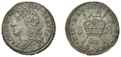 James II (1685-1691), Gunmoney coinage, Shilling, 1689 Jan, portrait 2, pearls on crown arches, 6.22g/12h (Withers...