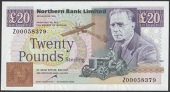 Northern Bank Limited, replacement £20, 30 August 1996, serial number Z00058379, Wright Signature, low left corner...