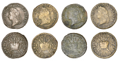 James II (1685-1691), Gunmoney coinage, Shillings (4), 1690 Junc · (2), Limerick, 4.86g/12h (Withers 9/12; S...