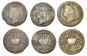 James II (1685-1691), Gunmoney coinage, Shillings (3), all 1690 June ·, Limerick, 6.72g/12h (Withers 6/15, rev....