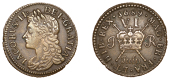James II (1685-1691), Gunmoney coinage, Sixpence, 1689 July., stop after mark of value, 2.88g/12h (Withers 22/23,...