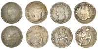 James II (1685-1691), Limerick coinage , Halfpence, 1691 (4), all large size, 5.19g/12h (Withers 18/20), 5.58g/12h (W...