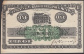 Provincial Bank of Ireland Ltd, proof on unwatermarked paper for £1, 1 September 1937, no serial number, Kennedy...