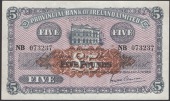 Provincial Bank of Ireland Ltd, £5, 5 February 1951, serial number NB 073237, Clarke signature, minor foxing,...
