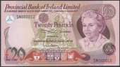 Provincial Bank of Ireland Ltd, £20, 1 March 1981, serial number SN000012, Hollway signature, about uncirculated to...
