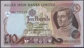 Allied Irish Banks Limited, £10, 1 January 1982, serial number RN1 100128, O’Keiffe signature, light handling,...