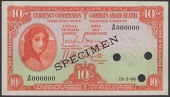 Currency Commission, Irish Free State, specimen 10 Shillings, 13 May 2006 (10 September 1928), serial number A/01...