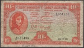 Currency Commission, Irish Free State, 10 Shillings, 23 October 1928, serial number A/26 051455, Brennan and...