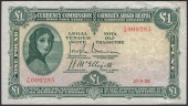 Currency Commission, Irish Free State, £1, 10 September 1928, serial number H/12 006285, Brennan and McElligott...