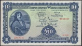 Currency Commission, Irish Free State, £10, 10 September 1928, serial number V/02 019947, Brennan and McElligott...
