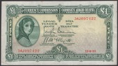Currency Commission, Irish Free State, £1, 15 August 1933, serial number 34J 097422, Brennan and McElligott...