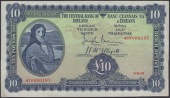 Central Bank of Ireland, £10, 5 August 1949, serial number 41V 096197, Brennan and McElligott signatures, a few...