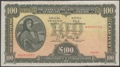 Central Bank of Ireland, £100, 18 June 1946, serial number 01Z 021812, Brennan and McElligott signatures, one small...
