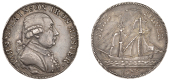 SHROPSHIRE, Willey and Snedshill, John Wilkinson, Three Shillings and Sixpence, 1788, in silver, bust right, rev....