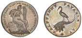 WARWICKSHIRE, Birmingham, Birmingham Mining & Copper Co, Proof Halfpenny, 1791, in silver, female seated right,...