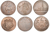 WILTSHIRE, Devizes, John Baster, Halfpenny, 1796, 10.12g/6h (DH 2b); Holt, David Arnot, Halfpenny, 10.00g/6h (DH 3);...