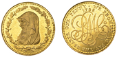 ANGLESEY, Amlwch, Parys Mine Co, gilt Proof Penny, 1788, druid’s head encircled by thin wreath of 23 acorns, rev....