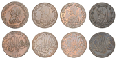 ANGLESEY, Amlwch, Parys Mine Co, Pennies (4), 1788 (2), both short-topped P, 28.24g/12h (DH 230), 29.12g/12h (DH...