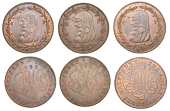ANGLESEY, Amlwch, Parys Mine Co, Halfpence, 1788 (3), 12.90g/12h (DH 310), 14.04g/12h (DH 347), 14.37g/12h (DH 351)...