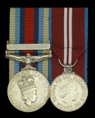 Pair: Lance Corporal D. C. Miller, Royal Electrical and Mechanical Engineers

Operational Service Medal 2000, for...