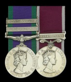 Pair: Sergeant G. Gill, Royal Electrical and Mechanical Engineers

General Service 1962-2007, 2 clasps, Radfan,...