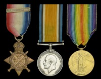 Three: Acting Sergeant A. Feek, 9th Lancers, later Military Mounted Police

1914 Star, with clasp (5953 Pte. A....