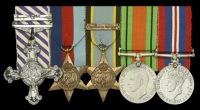 A Second War Halifax and Lancaster Navigator’s D.F.C. and Second Award Bar group of five awarded to Flying Officer...