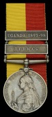East and Central Africa 1897-99, 2 clasps, Lubwa’s, Uganda 1897-98 (Mr. T. B. Fletcher.) toned, good very fine and...