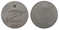 LONDON, Chelsea, Ranelagh House and Gardens, 1745, uniface copper, ranelagh house and date, annulet in centre, 32mm,...