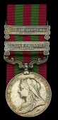 India General Service 1895-1902, 2 clasps, Punjab Frontier 1897-98, Tirah 1897-98 (Lieutt. H. Crichton No. 1 Mtn....