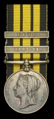 East and West Africa 1887-1900, 2 clasps, 1897-98, 1898 (Lieut: T. M. Webb, 1/N. Stafford. Regt:) officially...