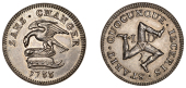 Isle of Man Coins, James Stanley, Second issue, Proof Penny, 1733, in silver, edge plain, 9.13g/5h (Prid. 13A; S...