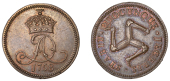 Isle of Man Coins, James Murray, Proof Penny, 1758, edge plain, 11.13g/2h (Prid. 15B). Good extremely fine and...