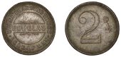 Isle of Man Tokens, Douglas, Evans’ Boarding House, copper Twopence, c. 1880, legend, rev. value, edge grained,...