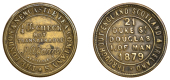 Isle of Man Tokens, Douglas, London & Newcastle Tea Co, brass Quarter-Pound by Ardill, Leeds, 1879, legend around...