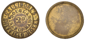 Isle of Man Tokens, Douglas, Sheffield Hotel, Charles Gallimore, brass Twopence, c. 1860, legend around value, rev....